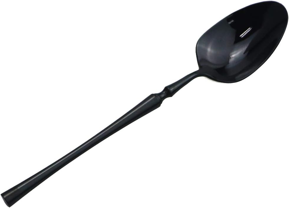 Gugrida Black Silverware Set, 5-Piece 18/10 Stainless Steel Flatware Cutlery Set for 1,Mirror Finish, Ideal for Wedding Festival Party Home Kitchen, Dishwasher Safe