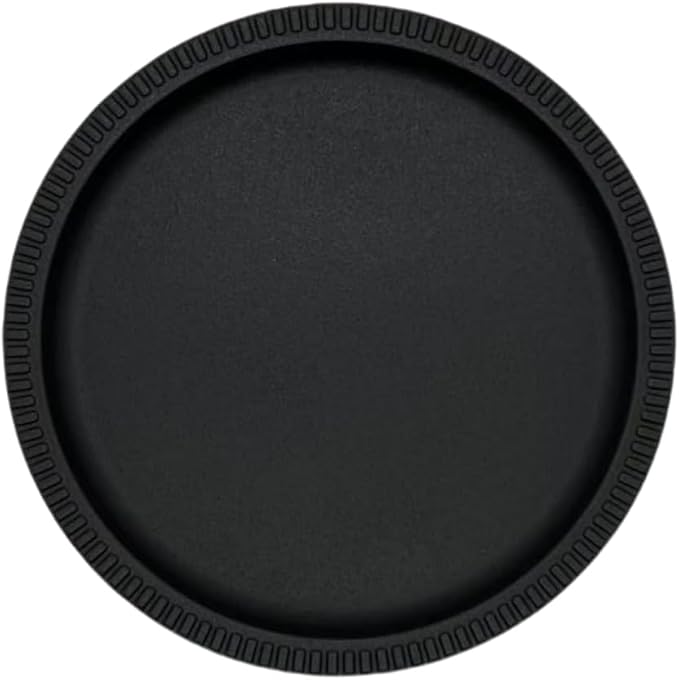 Steak Pan Sizzle Griddle, Cast Iron Steak Plate, Grill Pan with Wooden Base