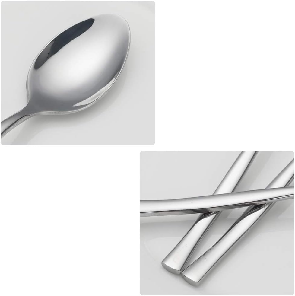 12-Piece Dessert Spoons, Stainless Steel Small Spoon