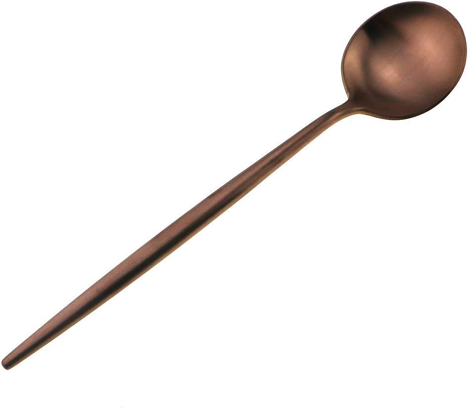 Gugrida 20-Piece 18/10 Stainless Steel Flatware Silverware, Luxury Dinnerware Set Travel Cutlery Tableware Include Knife Fork Spoon Service for 4,Healthy & Eco-Friendly Dishwasher Safe (Rose Gold)