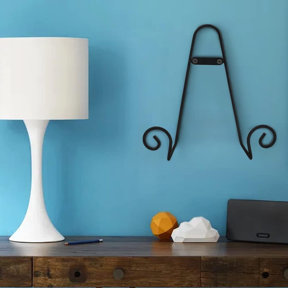 YY YEARCHY Plate Stand Holder for Wall Hanging Display Rack Art Hanger Metal Easel Photo Holder Books Bowls Platters