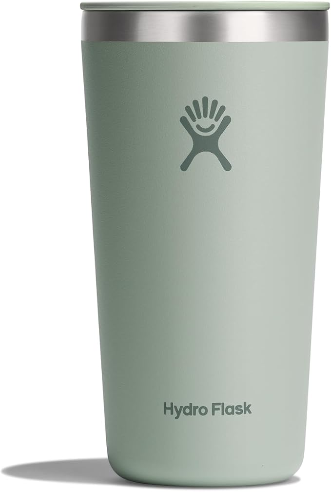 Hydro Flask All Around Tumbler Press-in Lid, Insulated Travel Mug, Stainless Steel Coffee Cup 20 Oz Agave Green
