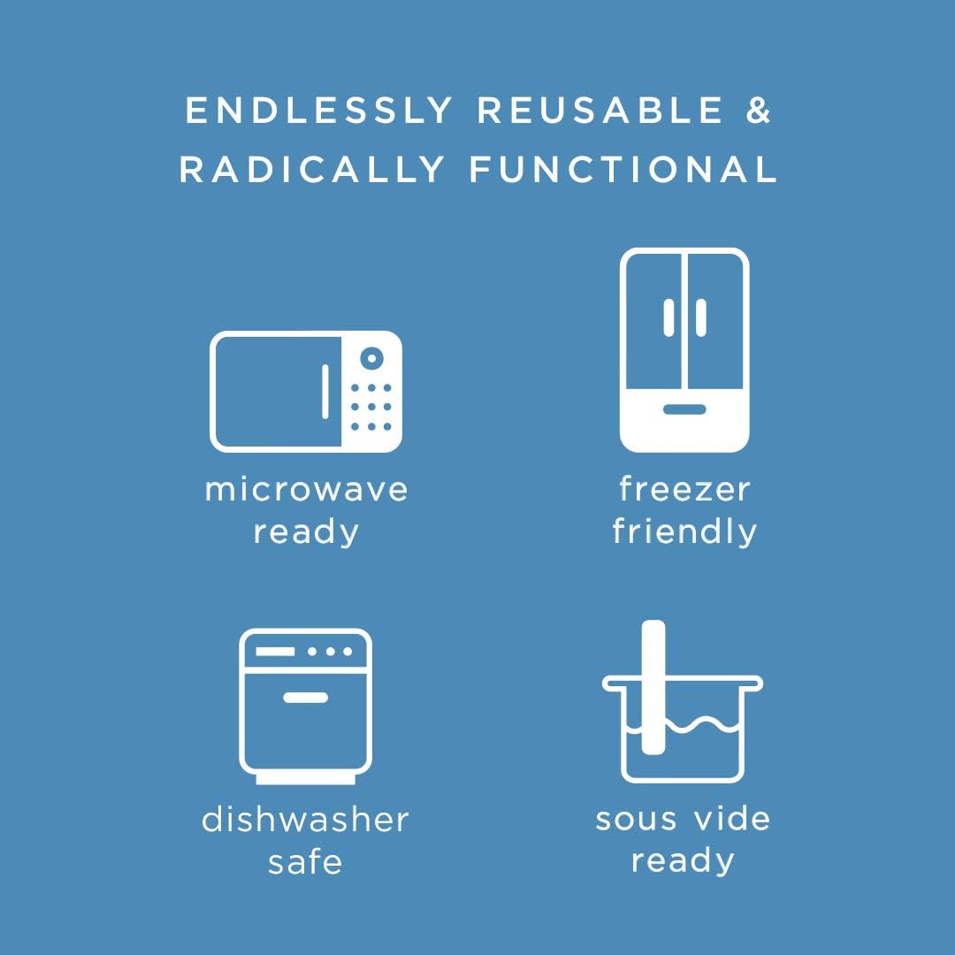 Stasher Premium Silicone Reusable Food Storage Sandwich Bag, Clear, Microwave, Sous Vide, Dishwasher, Oven and Freezer Safe, BPA Free, Leak-free, Eco-friendly, 28 Oz