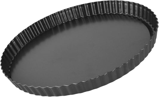 Tart Pan with Removable Bottom, Non Stick Quiche Baking Dish, Large Fluted Quiche Pan for Baking, 13 Inch