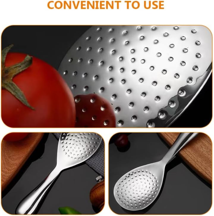 UPKOCH 8-inch Stainless Steel Rice Spoon - Non-Stick Paddle for Rice Cookers & Serving, Dishwasher Safe Kitchen Utensil for Home/Restaurant (Silver)