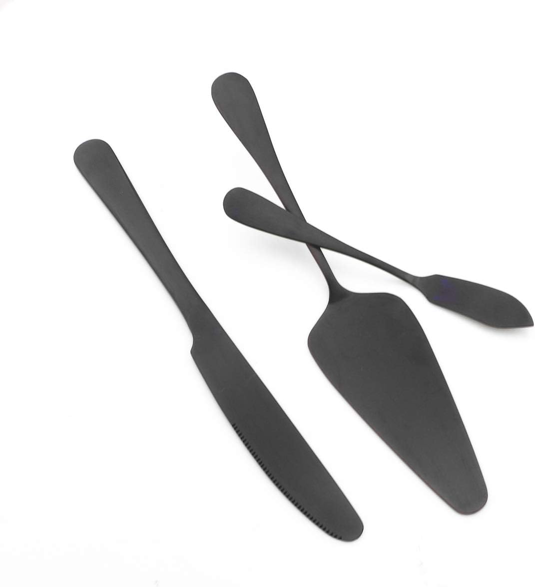 Gugrida Luxury 18/10 Stainless Steel Flatware Set Matte Black Silverware Set