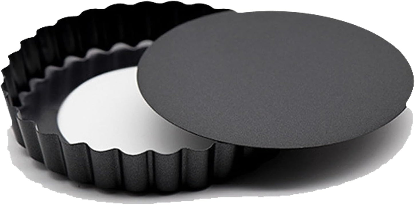 Mantouxixi 4 Inch 12 Packs Egg Tart Molds with Removable Bottom, Non-Stick Pan Carbon Steel Pie EggTart Molds, Muffin Cupcake Pudding Baking Cakes Cup Maker