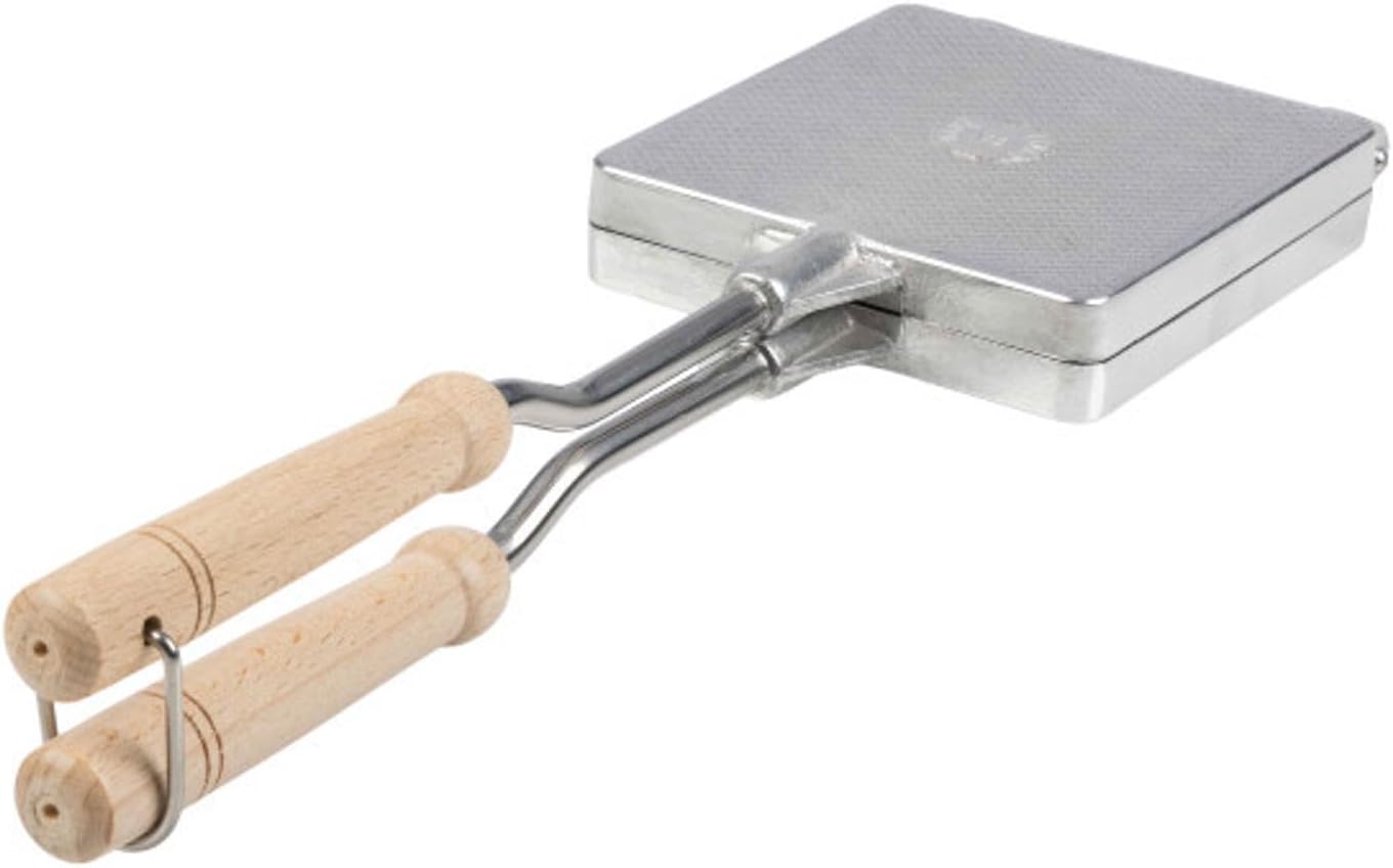 Hot Sandwich Maker Press for Stovetop or Campfire Cooking Equipment - Aluminum Flip Pan Sandwich Toaster with Handles - Panini Maker Great for Kitchen and Camping Cookware by Kings County Tools