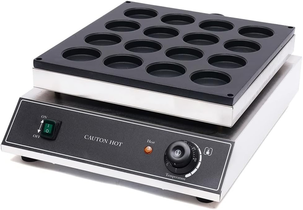 Commercial 110V Electric Red Bean Cake Baker, Muffin Maker & Waffle Maker - Nonstick Cast Iron Pan, Temperature Controlled Bread Toaster