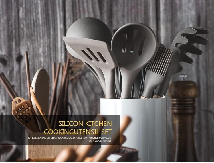 kitchen Utensil Crocks Large Utensil Crock, White Ceramic Cooking Utensil Organizer for Farmhouse Kitchen Decor Gift