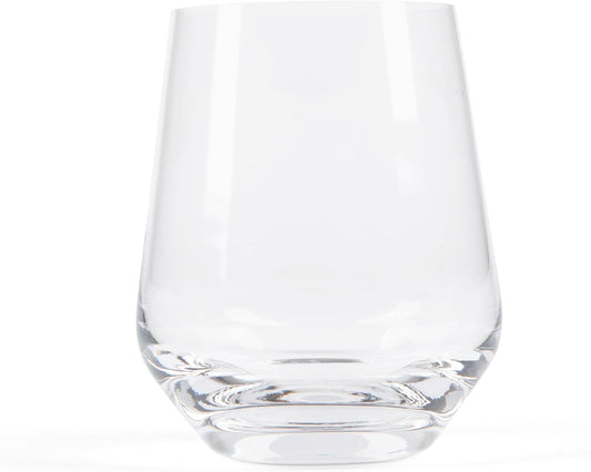 Larder & Vine Crystalline Glassware Tumbler Set, Artisan Drinkware for Cocktails, Water, Whiskey or Spirits, Handmade in Poland (Classic Short)