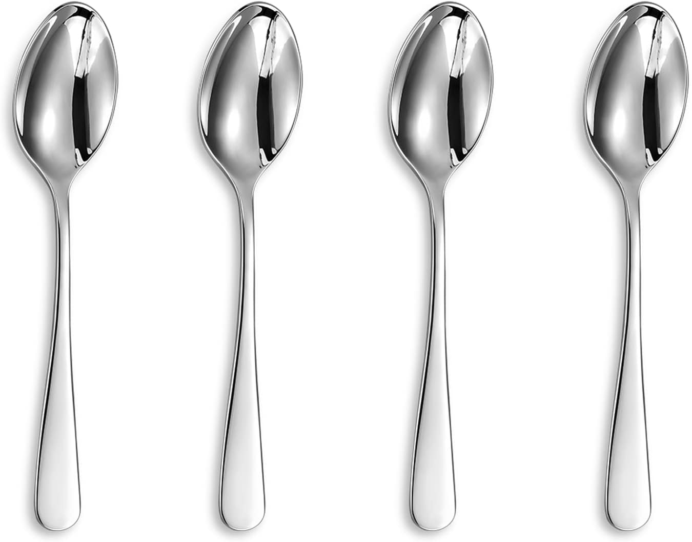 KEAWELL Premium Louise Spoons Set, Set of 4, 18/10 Stainless Steel, Exceptional mirror finish, Dishwasher Safe (5.6" Small Spoon)