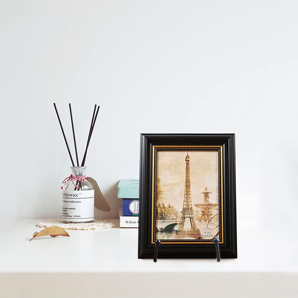 YY YEARCHY Plate Stand Holder for Wall 8 Pieces Hanging Display Rack Art Hanger Metal Easel Photo Holder Books Bowls Platters