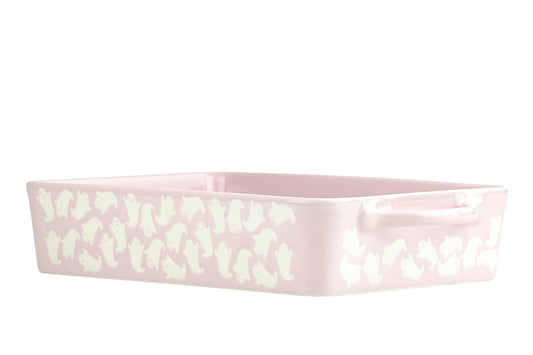 10 Strawberry Street Flying Ghost Bakeware, Rectangle, Pink