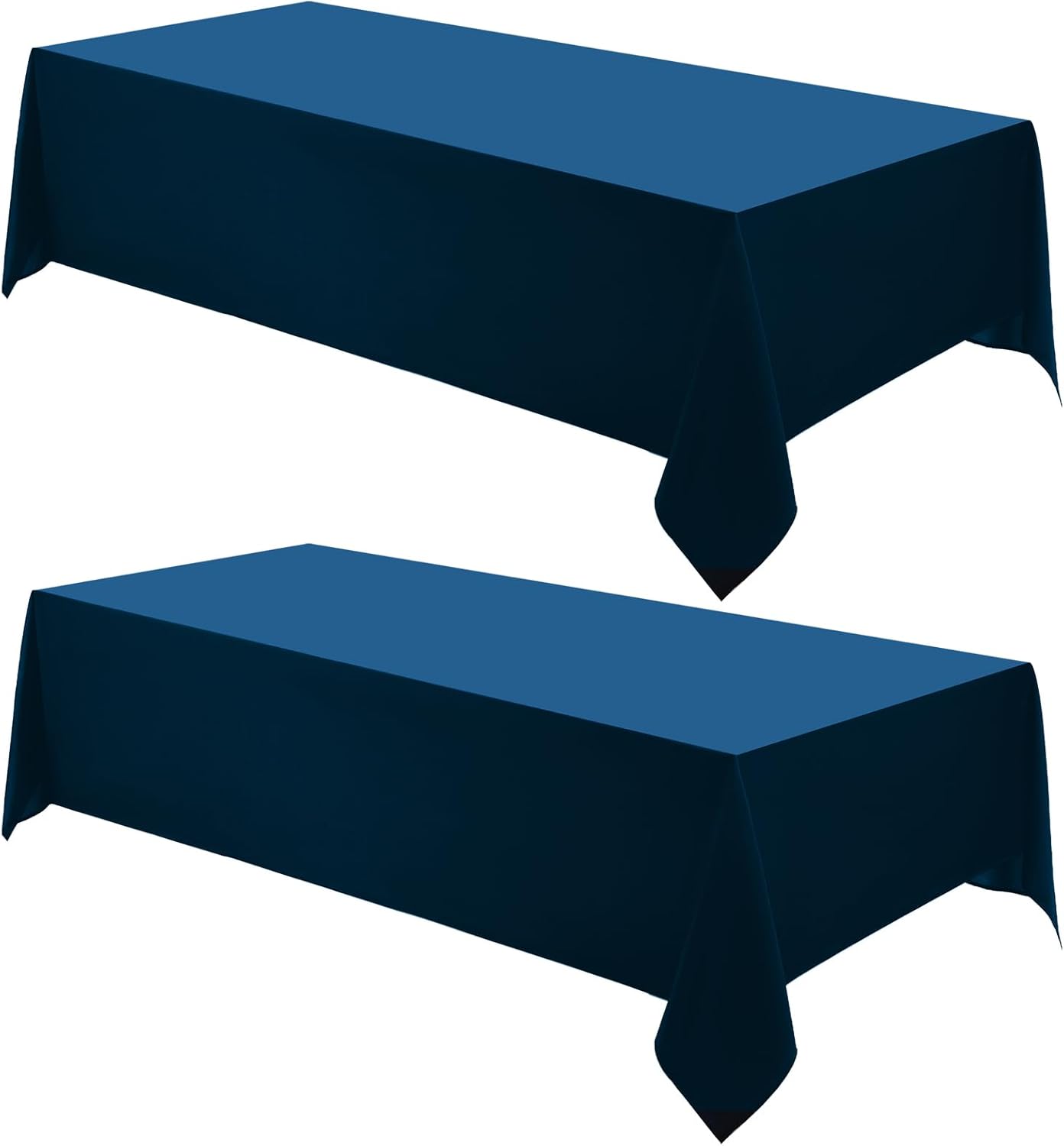 Rectangle Tablecloths 90x132 Inch 2 Pack Navy Blue Tablecloth Washable Decorative Linen Polyester Table Cloths for Dining Table Banquets Buffet Parties and Wedding