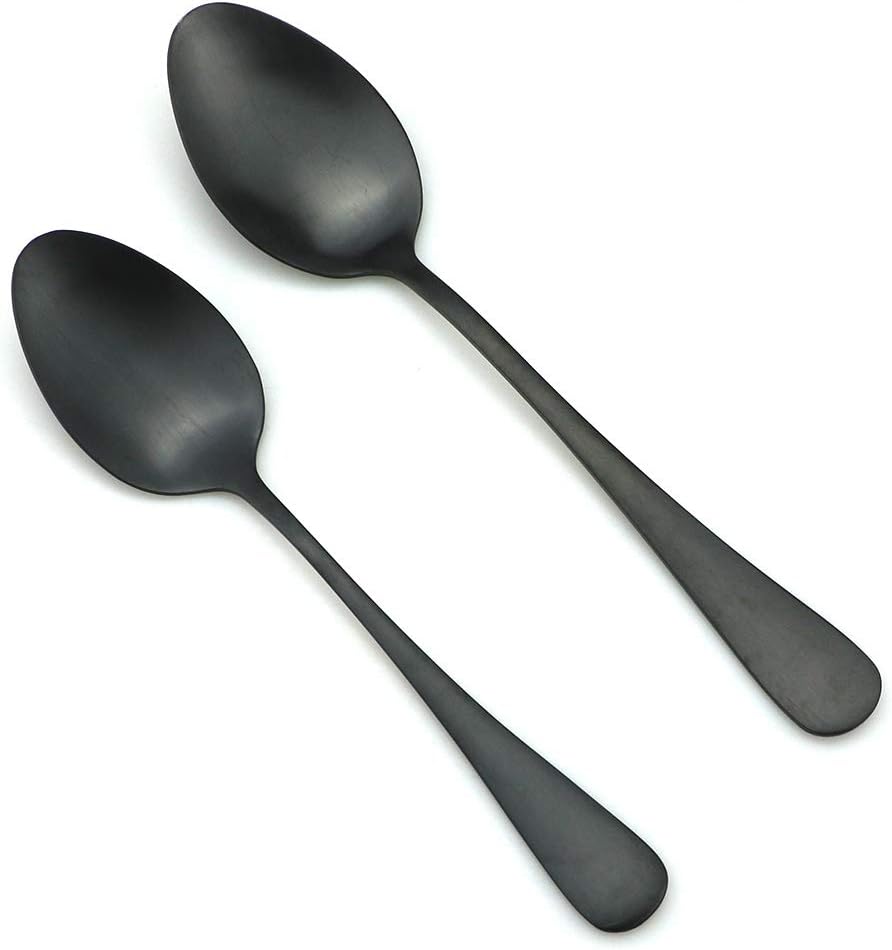 JASHII Modern Royal 20 Pcs Matte Black 18/10 Stainless Steel Utensils Cutlery Dinnerware Set w/ 4 Pcs Straw, Knife Fork and Spoon Flatware Set for Wedding Festival Christmas Party Service for 4