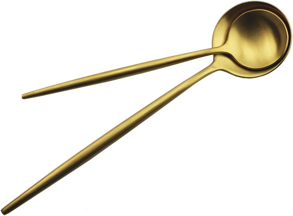 JASHII Luxury Gold Flatware, Silverware Sets, 20-piece Elegant Cute 18/10 Stainless Steel Silverware Set for Eating Home Kitchen Hotel Restaurant, Service Sets for 4 People, Dishwasher Safe