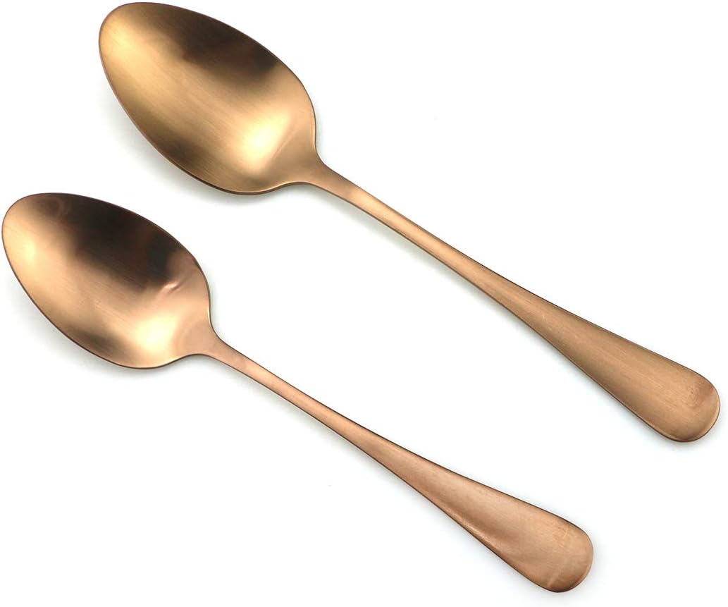 JASHII Modern Royal 5 Pcs Matte Rose Gold 18/10 Stainless Steel Utensils Cutlery Dinnerware Set w/Straw, Knife Fork and Spoon Flatware Set for Wedding Festival Christmas Party Service for 1