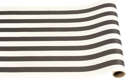 Black and White Striped Paper Table Runner - 25' Long x 20" Wide