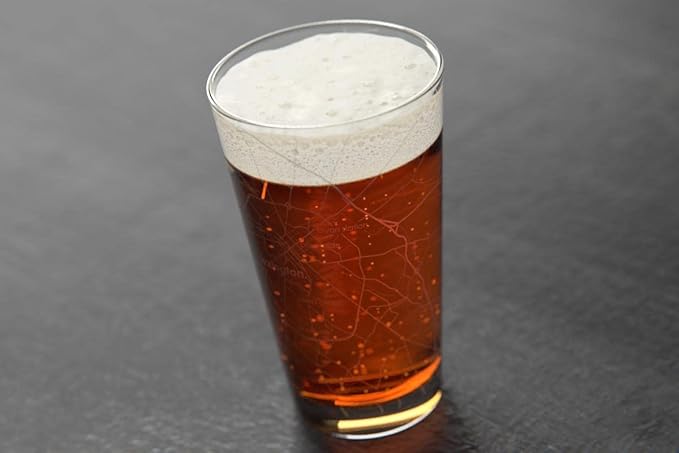 Well Told Engraved Lexington Kentucky Map Pint Glass, Etched Beer Gift (16 oz, Clear) City Map Pint, Custom City Glassware, Gifts For Beer Lovers