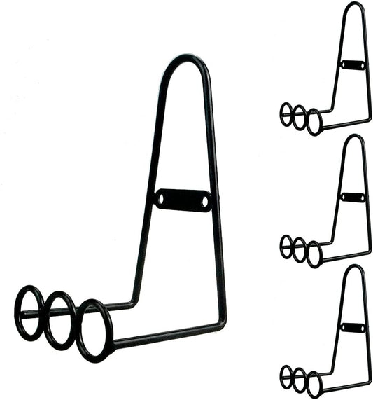 YY YEARCHY Plate Stand Holder for Wall Hanging Display Rack Art Hanger Metal Easel Photo Holder Books Bowls Platters (4, 6"x3.5"x3")