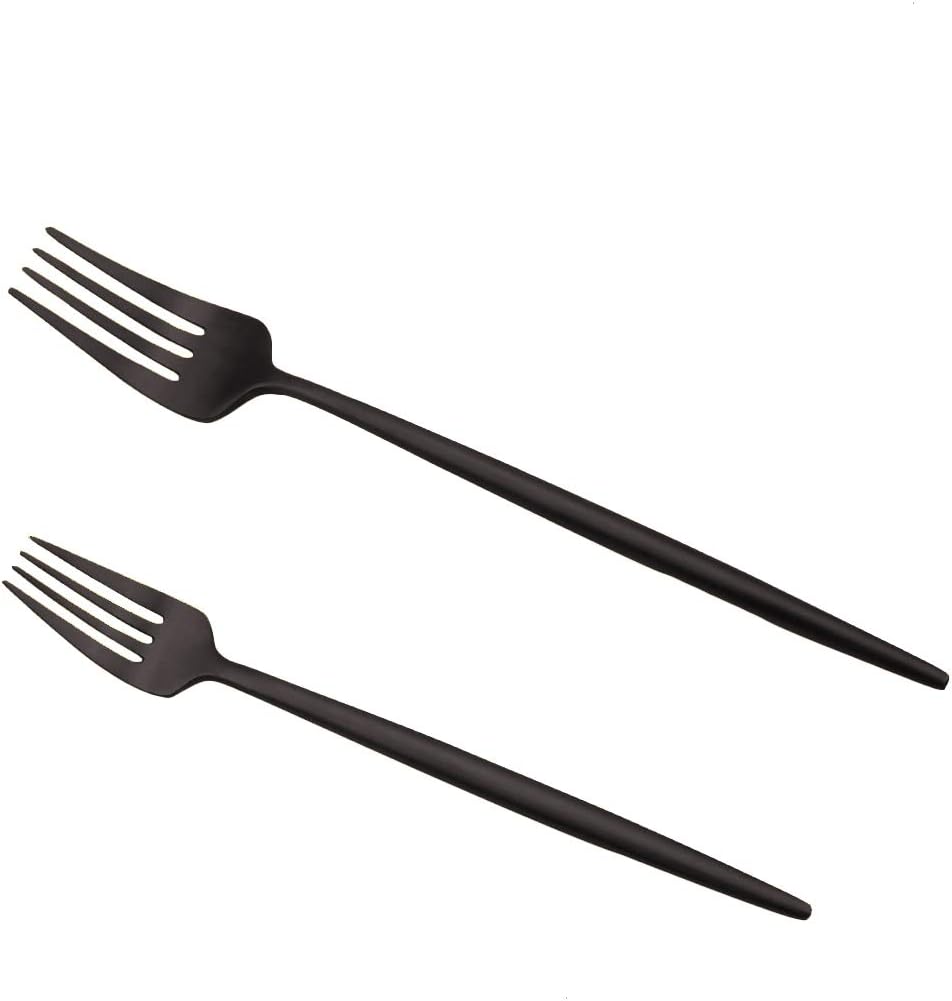 JASHII Luxury Black Flatware, Silverware Sets, 24-pieces Elegant Cute 18/10 Stainless Steel Silverware Set for Eating Home Kitchen Hotel Restaurant, Service Sets for 4 People, Dishwasher Safe