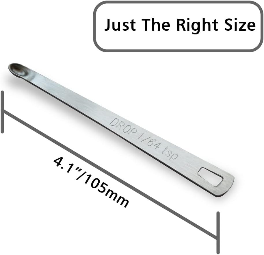 1PCS 1/64 Teaspoon(1/64tsp, 0.08ml, Drop) Single Tiny Measuring Spoon, Small Individual Stainless Steel Measure Spoons Only