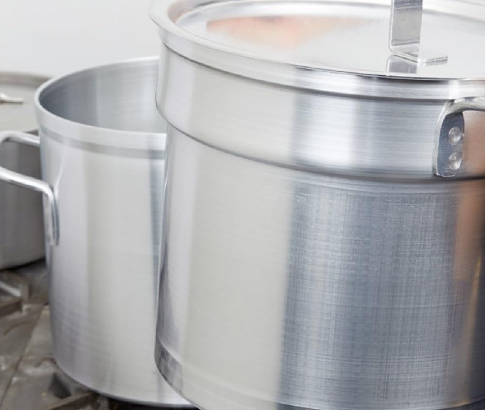 Soro Essentials- 12 Qt. Aluminum Double Boiler Pot with Lid- Steam Melting Stock Pot for Butter Chocolate Cheese Caramel Fondue Candy Dessert and Sauces