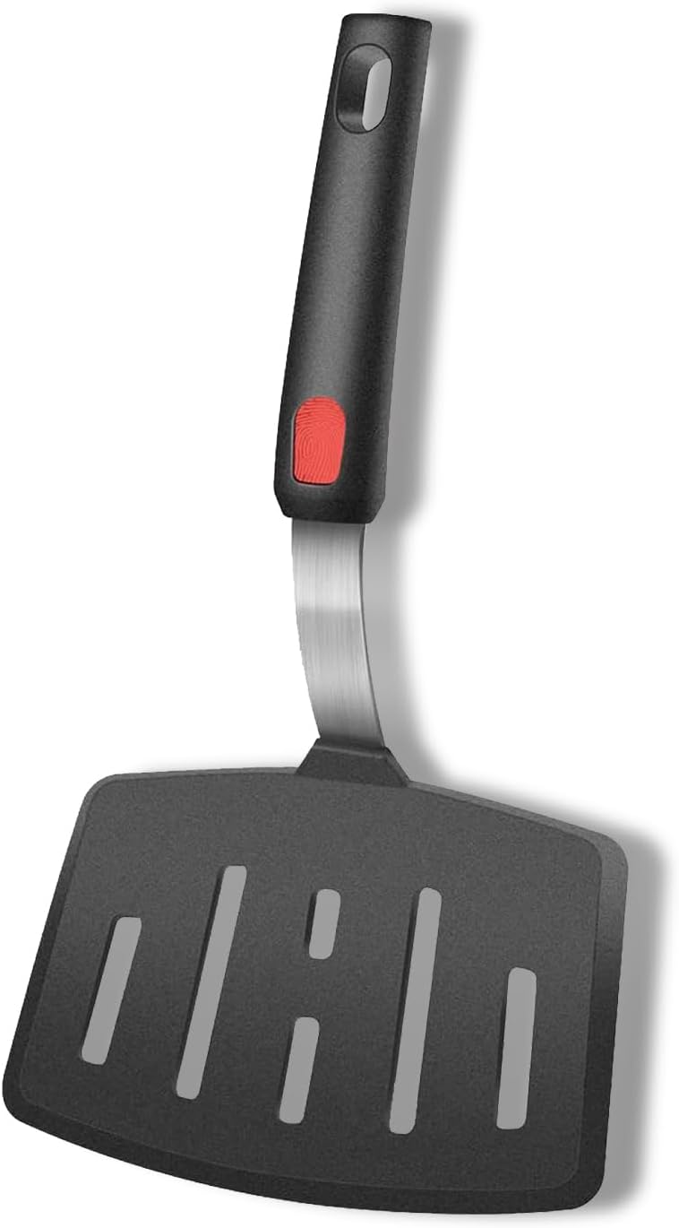 Silicone Fish Spatula Turner,Flexible Kitchen Wide Pancake Fish Slotted Spatulas for Nonstick Cookware Pans Omelette Egg