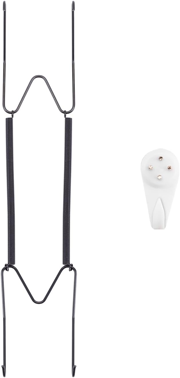 Bilillo Plate Hangers for The Wall, Suitable for 10''-14'' Decorative Plate,Invisible Heavy Duty Wire Plate Holder with Wall Hooks, Plate Hangers for Displaying Plates, Platter, Dish (Black)