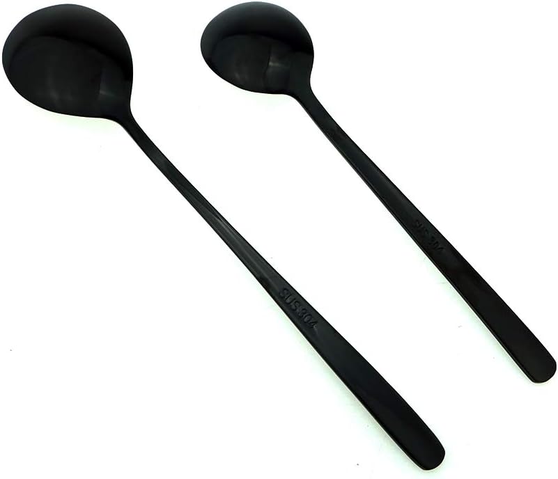 JASHII Mirror Polished Black 20-Piece SUS304 Stainless Steel Flatware Set,Silverware Set Dinner Knife Fork Spoon Dessert Fork Salad Spoon Service for 4