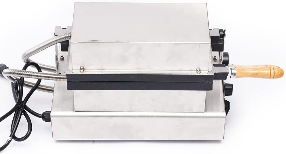 1800W Commercial Bubble Waffle Maker, 6 Grids Electric Waffle Maker Non-Stick Stainless Steel Belgian Waffle Iron w/Time & Temper Adjustable|180°Rotating, Large Waffle Machine for Restaurant Party