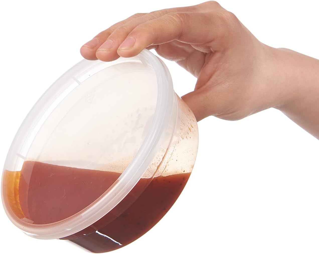 [240Set-8oz] Plastic Deli Food Storage Containers With Lids Disposable Clear Small Togo Jars Bowls For Soup, Meal Prep, Slime | BPA Free | Stackable | Leakproof | Microwave | Dishwasher | Freezer Safe