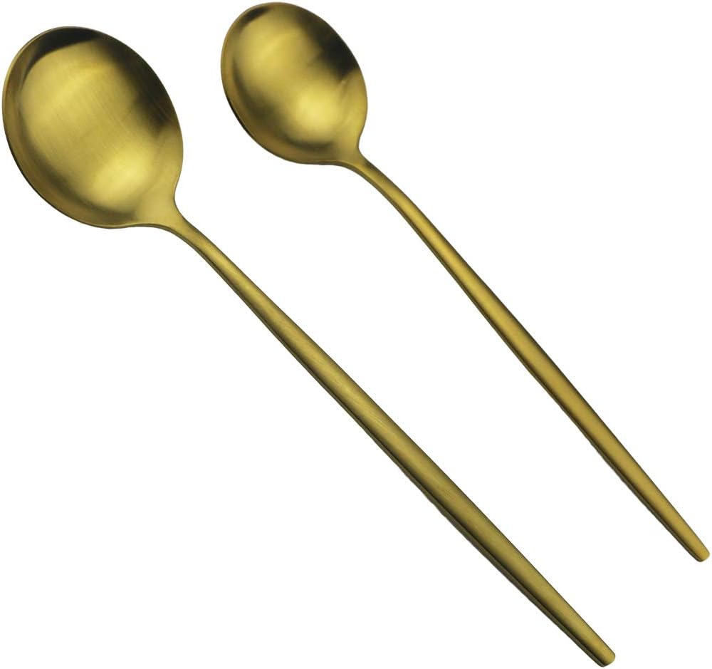 60-Piece Modern Matte Silverware Set, Uniturcky 304 Stainless Steel Flatware Cutlery Set, Elegant Kitchen Utensils Service For 12, Includes Dinner Knives/Spoons/Forks, Gold Satin Finish