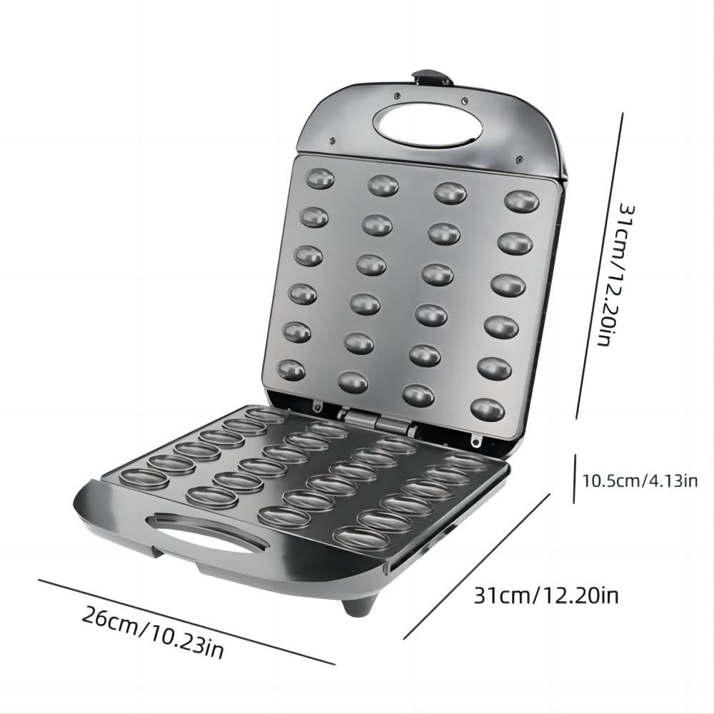 Walnut Cookie Maker 24 Holes Mold Maker Electric Walnut Cake Maker Mini Nut Waffle Bread Machine Sandwich Iron,Toaster Baking Breakfast Pan