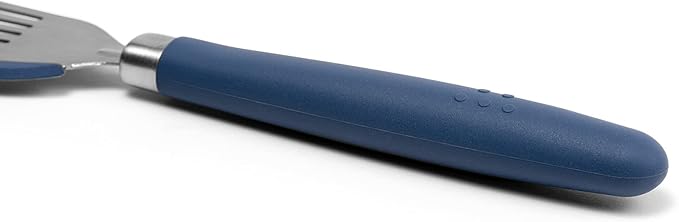 Misen Fish Silicone Spatula - Slotted Turner for Cooking - Perfect for Frying - Heat Resistant - Dishwasher Safe -1mm Thick Flexible Flipper - Soft Silicone Grip Handle for Easy Use