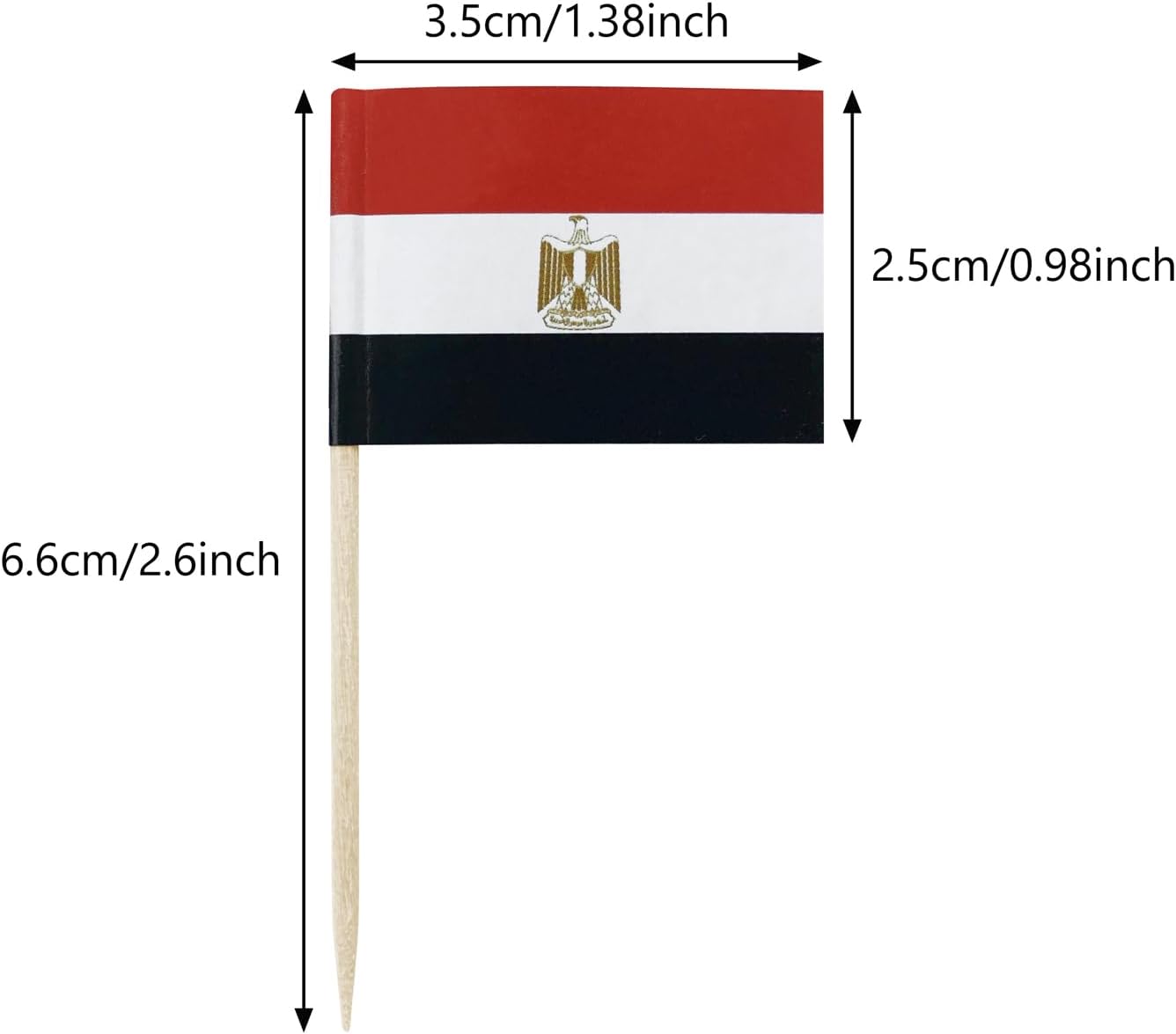 100PCS Egypt Flag Egyptian Small Toothpick Flag Decor Mini Cupcake Toppers Cocktail Food Flags Cocktail Picks