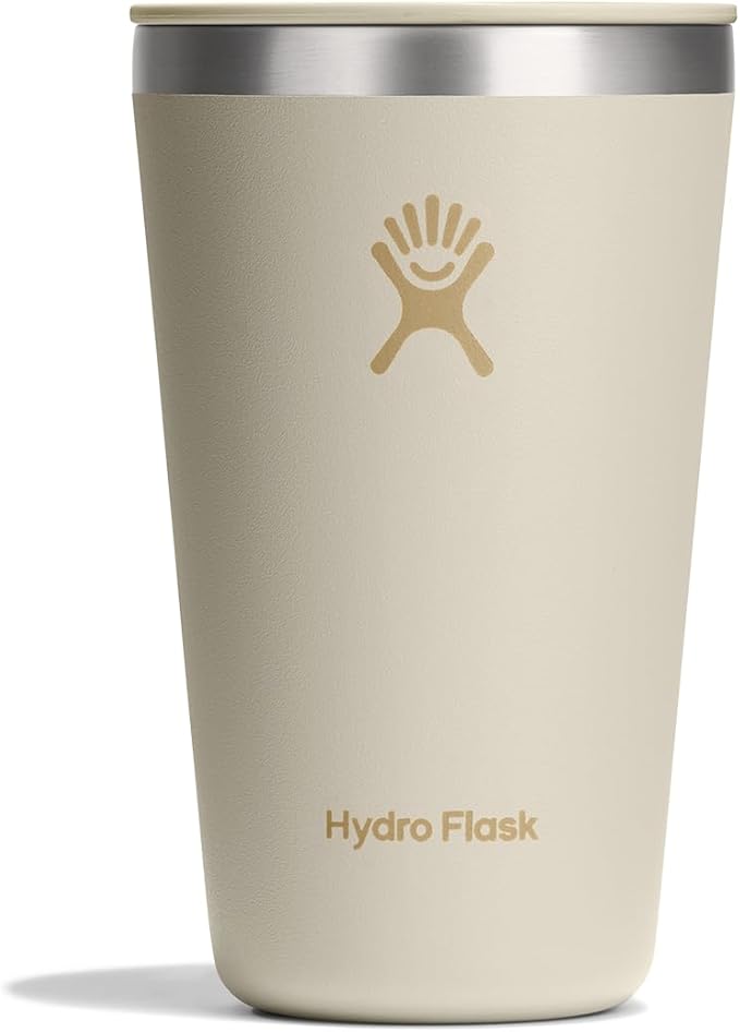 Hydro Flask All Around Tumbler Press-in Lid, Insulated Travel Mug, Stainless Steel Coffee Cup 16 Oz Coconut Cream