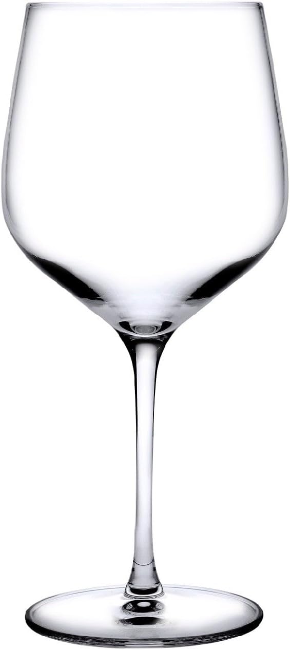 NUDE Red Wine Glasses Set of 2, Refine Burgundy – Crystal Long Stem Burgundy Red Wine Glasses with Traditional Bowl and Tapered Rim, Lead-Free, Dishwasher Safe, 21.25 oz