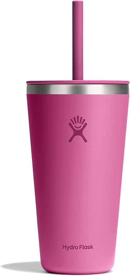 Hydro Flask All Around Tumbler Straw Lid, Insulated Travel Mug, Stainless Steel Coffee Cup 28 Oz Reef