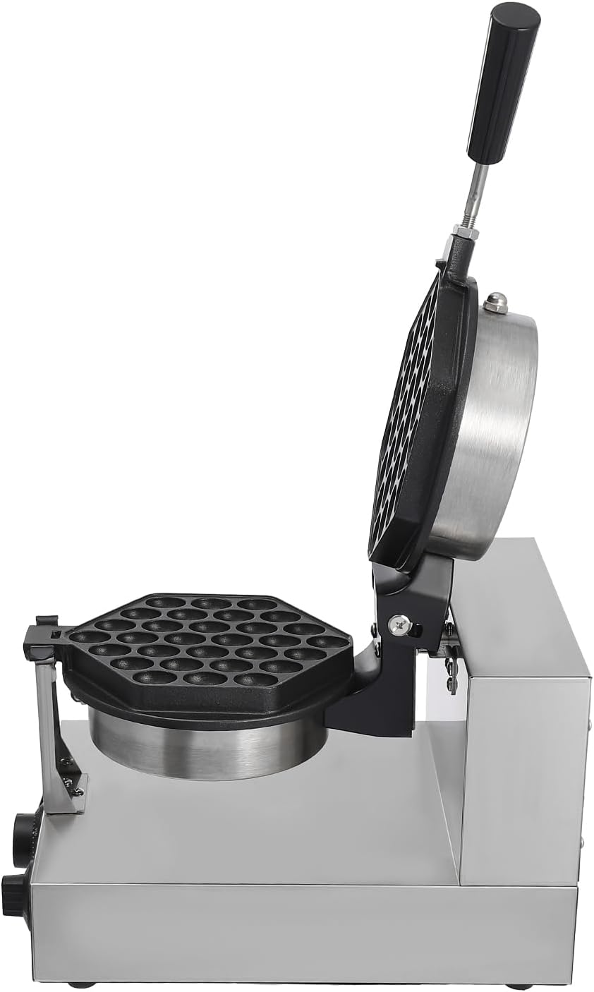 1300W Electric Waffle Maker Machine, Double Head Electric Cake Waffle Maker 122-572℉ Non-stick Waffle Stick Maker for Home & Commercial Use (1xFood Clip+1xWhisk+2x Brushes+4xCleaning Cloths)