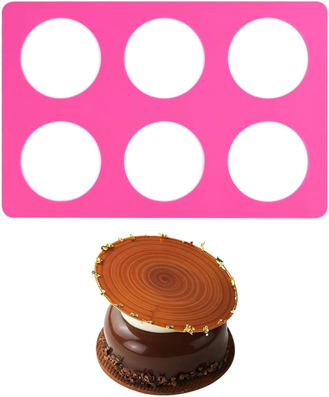 mostsom Round Silicone Chocolate Molds, Cheese Chocolate Mat, Cookie Stencil Mold, Cake Decorating Tools, Bakeware Accessories for Baking Mould, DIY Cake, Cupcake, and Kitchen Decor (E_ Round)