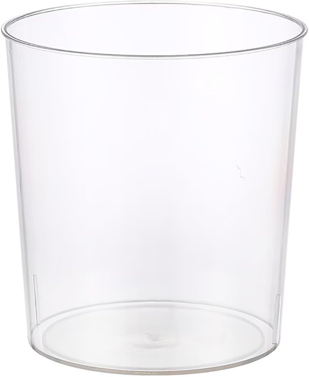 Bathroom Trash Can 7.5 x 6.3 x 8.1 Inch Small Trash Can Plastic Wastebasket Large Capacity Clear Round Garbage Can for Bathroom Bedroom Office Kitchen Dorm Room (M)