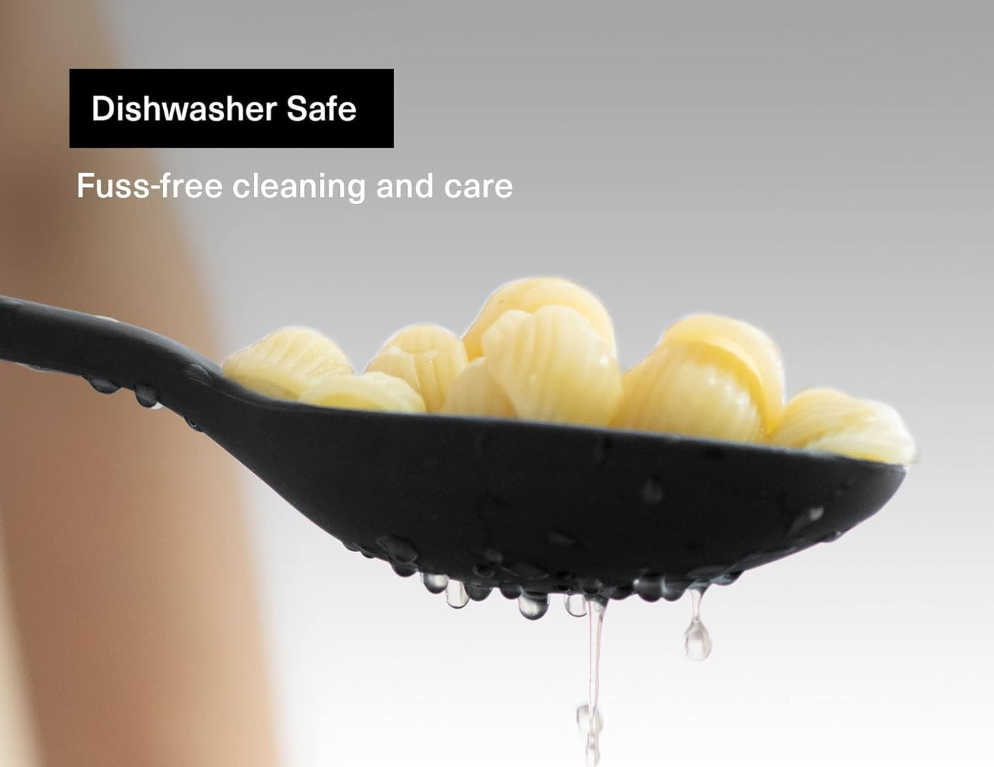 Misen Silicone Mixing Spoon - Professional-Grade, Dishwasher Safe - No Scratch Nonstick-Safe Kitchen Tool for Stirring, Scraping, and Serving - Stong, Durable, Heat Resistant - Black