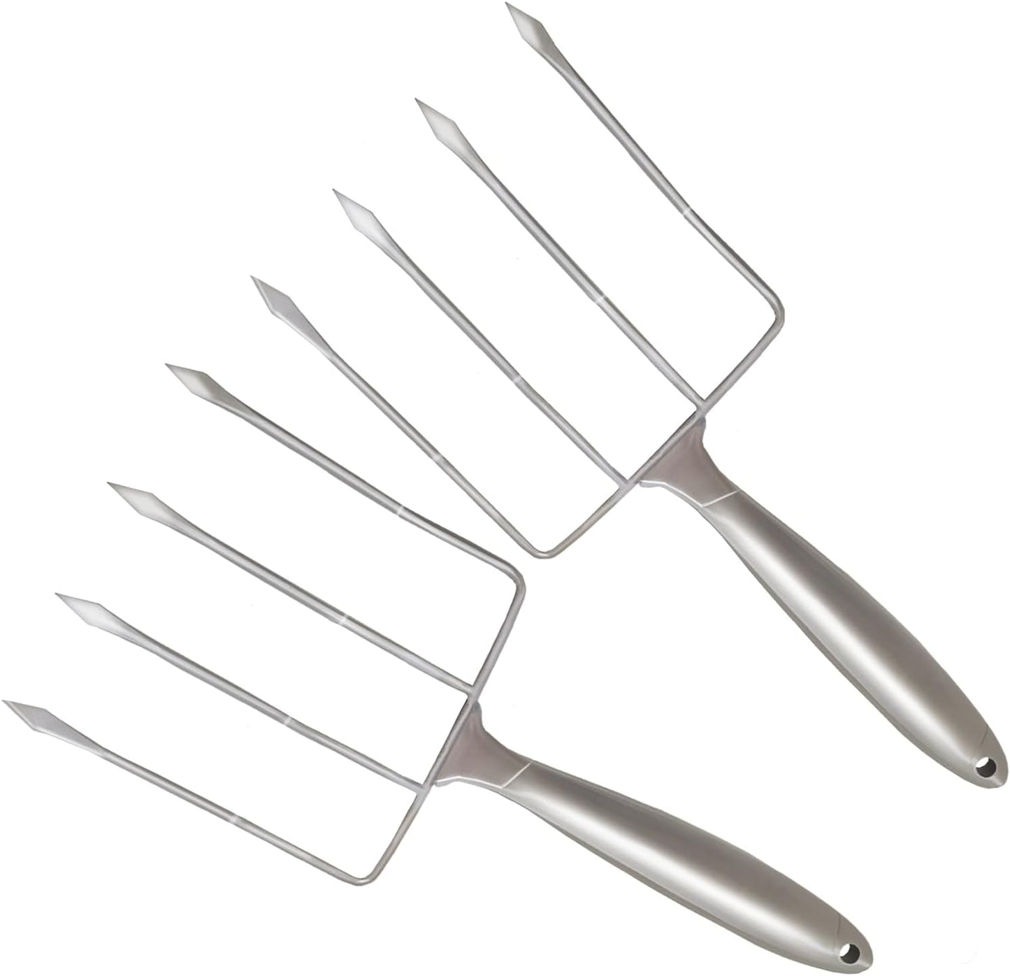 Stainless Steel Poultry Lifters Set of 2.Meat Forks, Roaster Poultry Fork, Carving Forks, Transfer Chicken or Ham Easily.