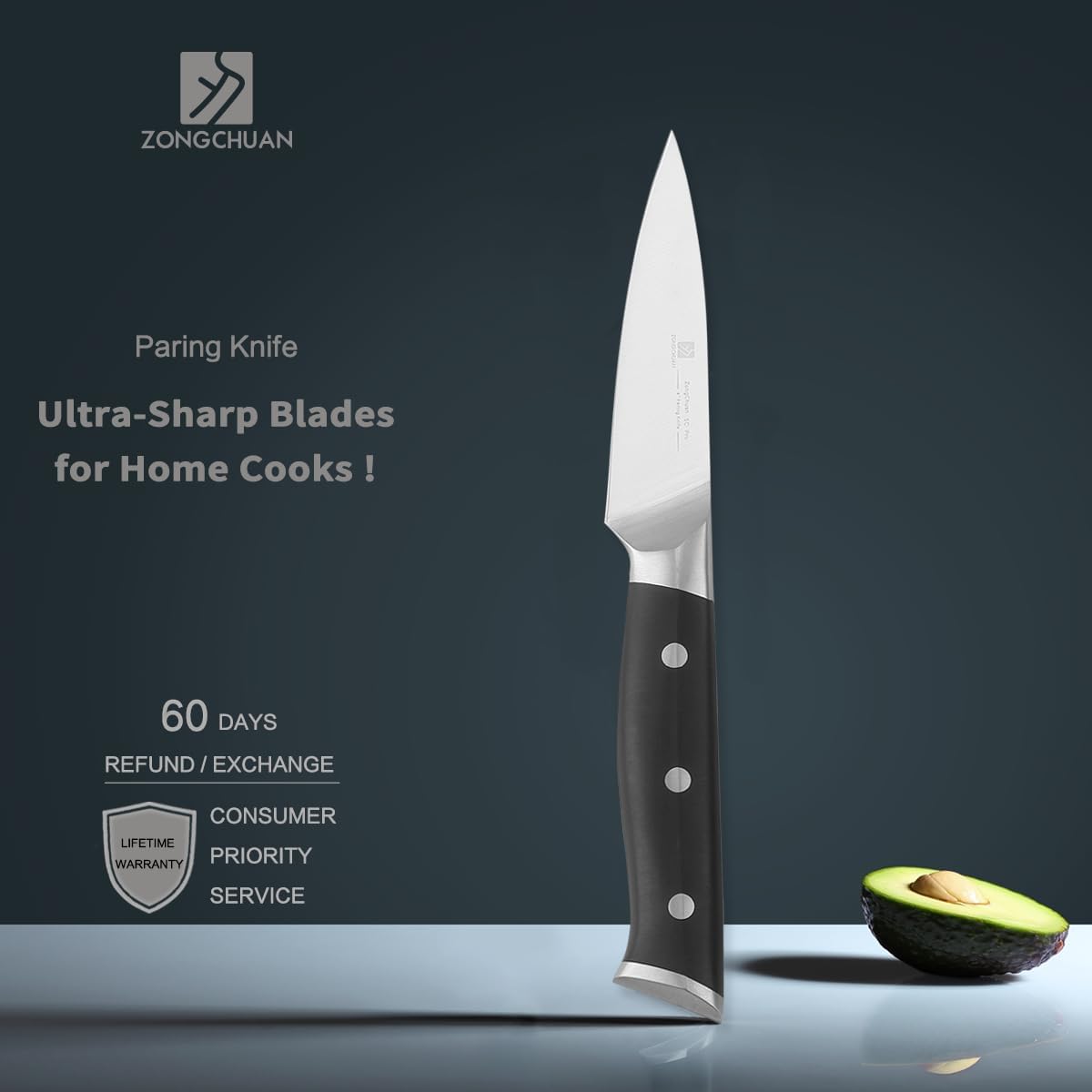 3.5 Inch Paring Knife Home Cooking Chef Gifts for Women Men: Small Sharp Kitchen Knife Ultra-Smooth Cutting Experience,Precision Cutting Kitchen Tool for Effortless Slicing,Peeling,and Trimming,Black