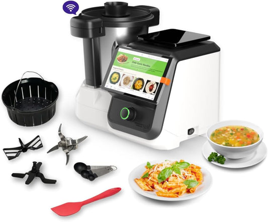 upliance Smart Cooking Companion | Cooks 750+ Recipes: Pav Bhaji, Pasta, Soup, Kadhai Paneer & More | 10 Preparation Modes | AI-Powered | Built-In Weighing Scale | Phone App | WiFi