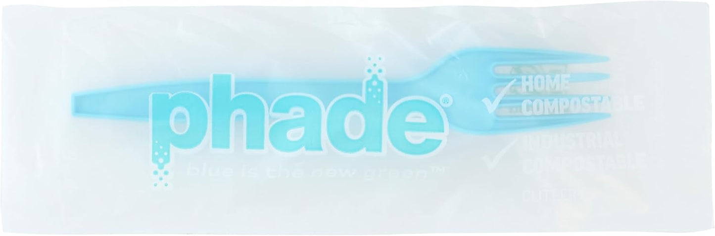 phade 100% Compostable Forks – BPI Certified Wrapped Cutlery in Compostable Packaging, 350 Bulk Count, 6.5 Inch Sustainable Disposable Utensils for Events, Takeout, Home – Made in USA