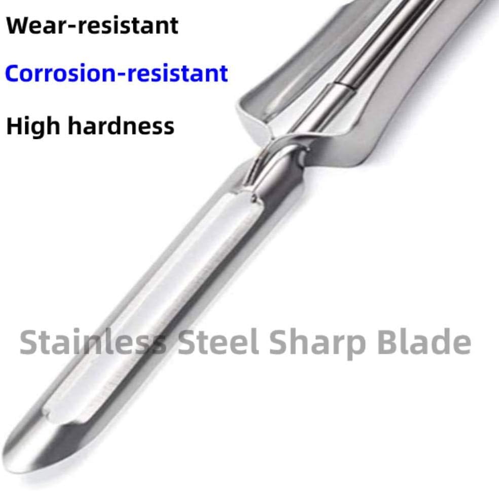 2 Pack Kitchen Vegetable Peeler, Stainless Steel Rotary Peeler for Carrot and Fruit, with Ergonomic and Control Handle-Dishwasher Safety Potato Peelers
