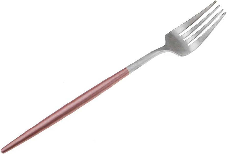 Gugrida Luxury Flatware, Royal 20 Piece Matte Pink Handle 18/10 Stainless Steel Tableware Sets for 4 Including Forks Spoons Knives, Camping Silverware Travel Utensils Set Cutlery (Pink Silver)